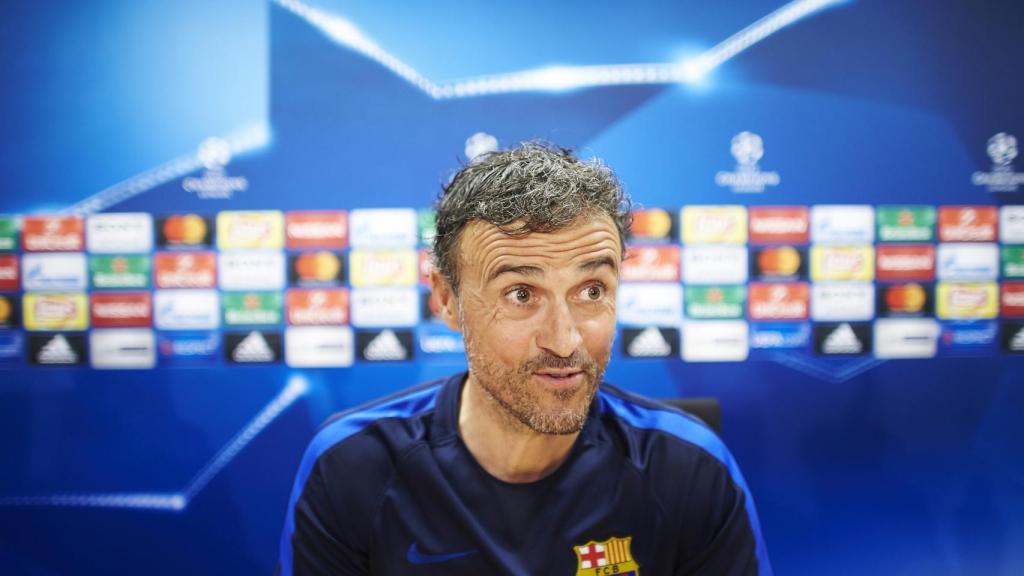 Luis Enrique en rueda de prensa.