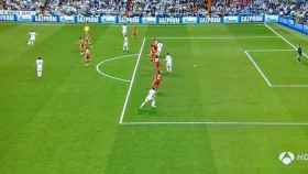 Momento del pase de Sergio Ramos a Cristiano en el 2-2.