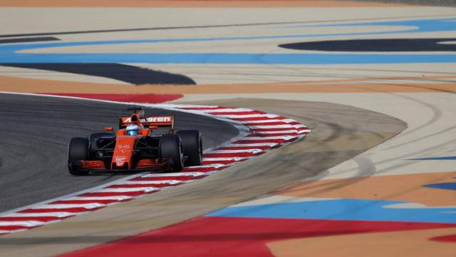 Fernando Alonso, durante el GP de Bahréin.