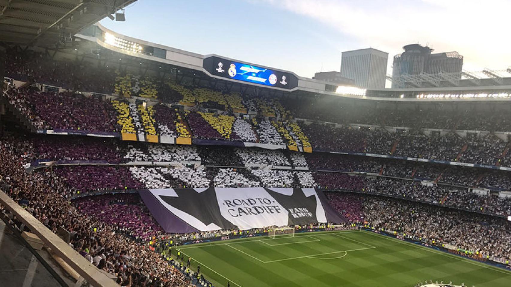 Tifo en el Real Madrid - Bayern Múnich