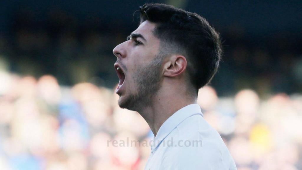 Asensio celebra su gol ante el Eibar