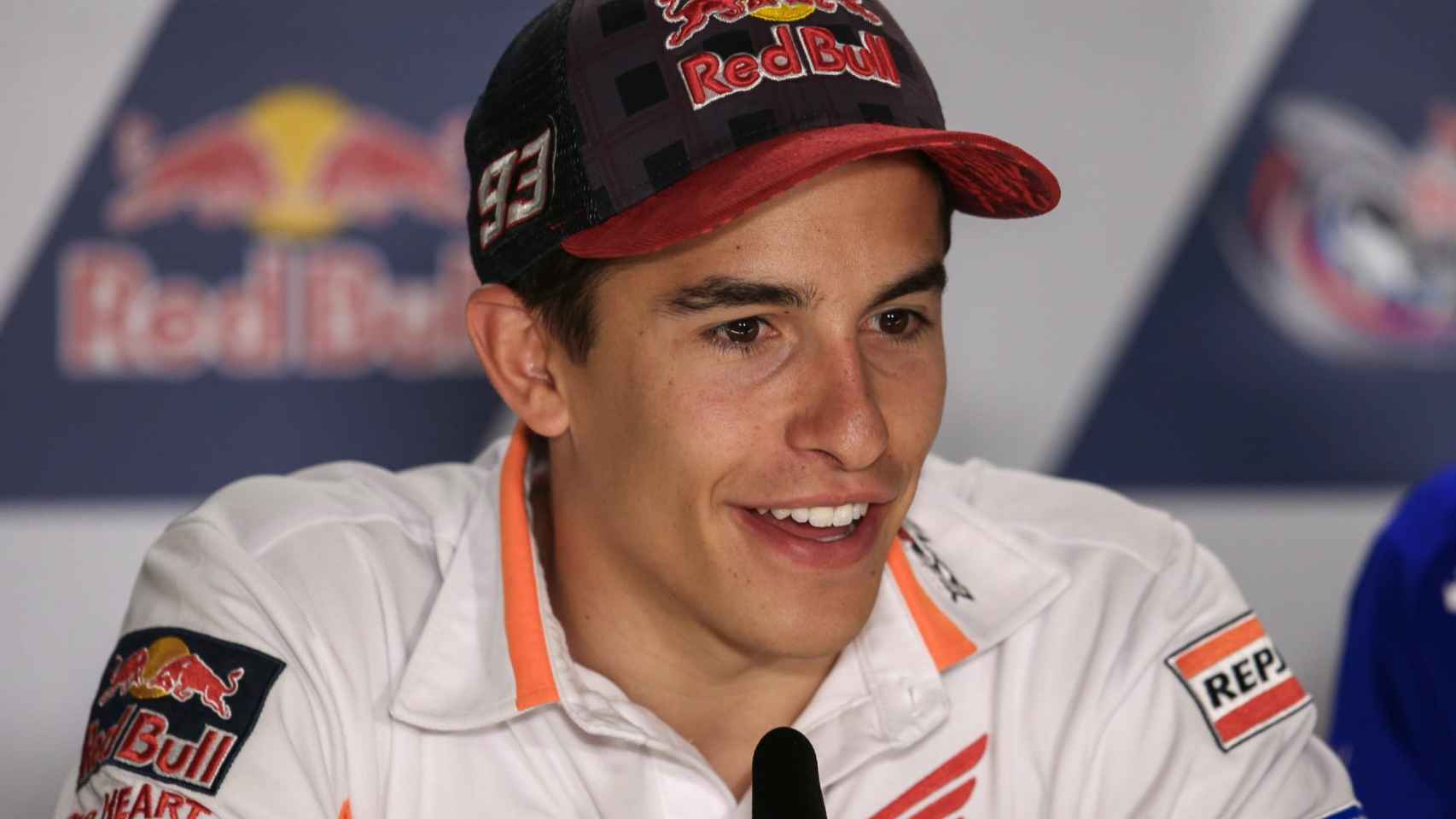 Márquez durante la rueda de prensa del GP de Las Américas.