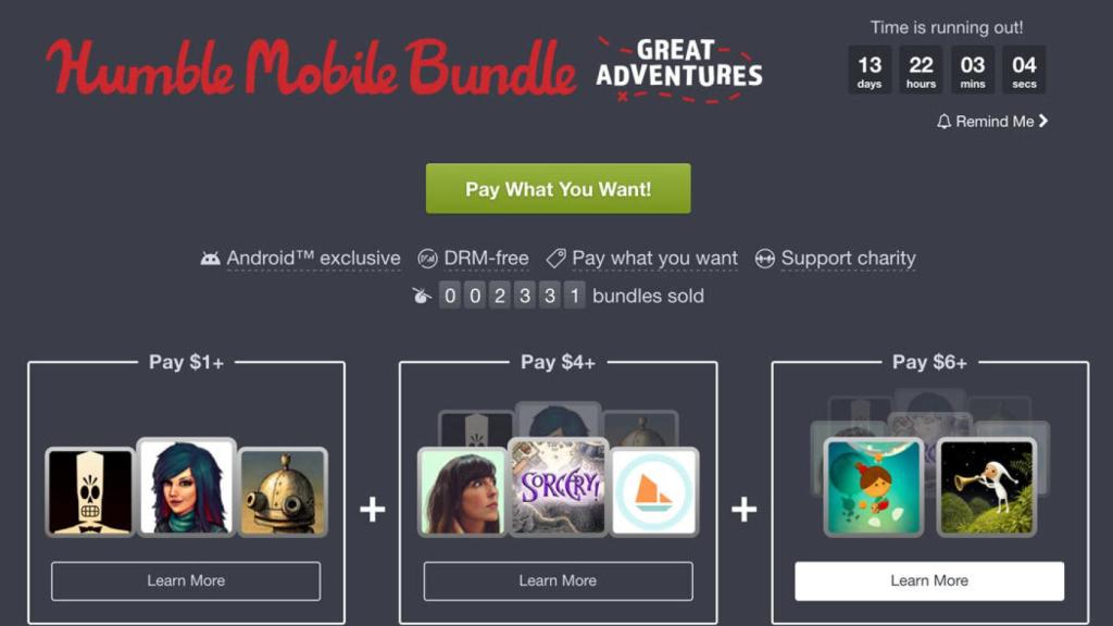 Humble Mobile Bundle vuelve: 8 juegos de aventuras por 6€