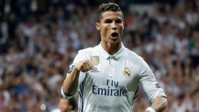 Cristiano celebra uno de los tres goles ante el Bayern