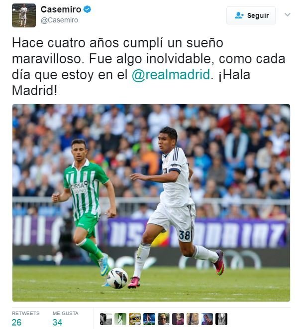 Tuit Casemiro