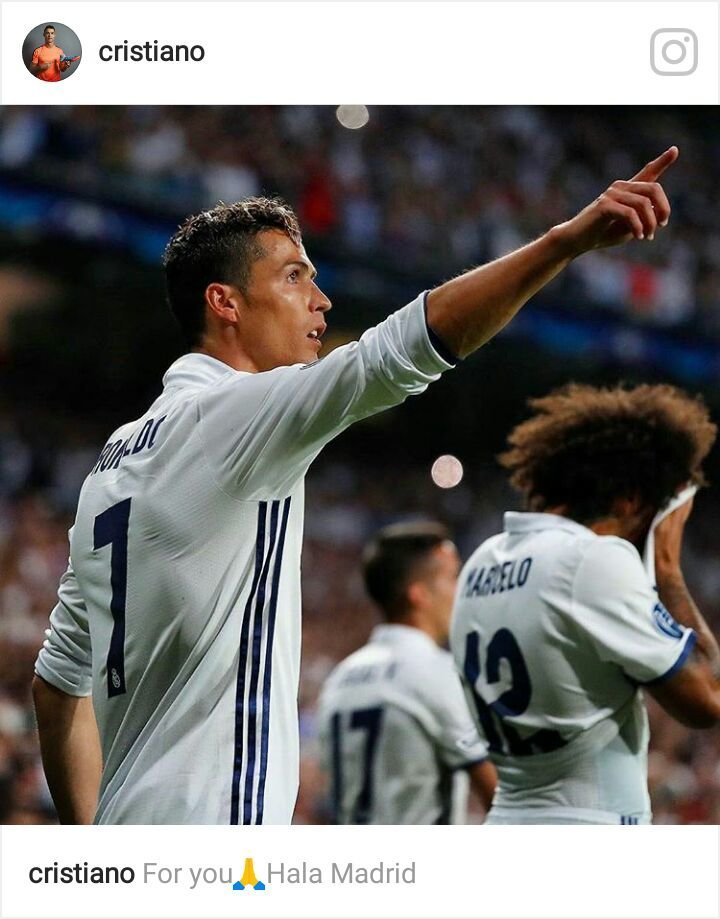 Cristiano Ronaldo llama a la reconciliación en Instagram