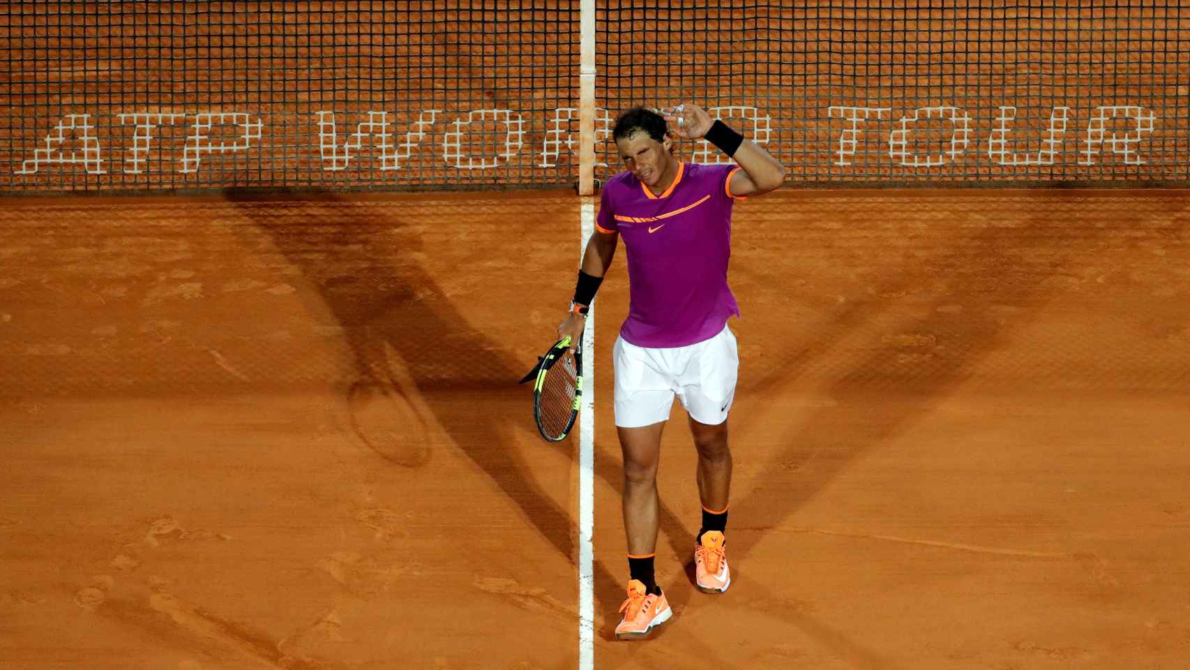 Nadal, celebrando su pase a semifinales de Montecarlo.