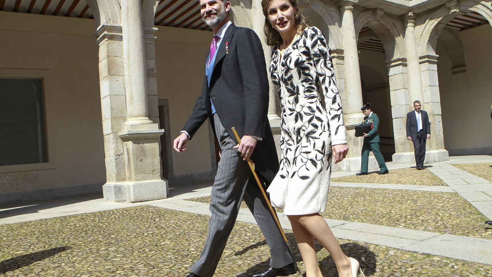 Los reyes Felipe y Letizia, durante la entrega del premio Cervantes.