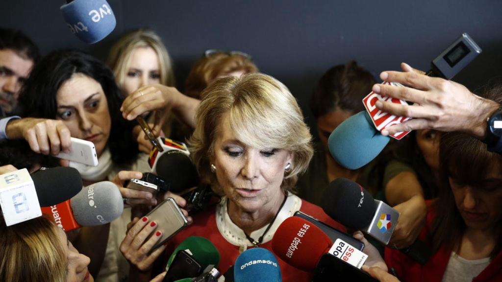 La portavoz del PP en el Ayuntamiento de Madrid, Esperanza Aguirre.