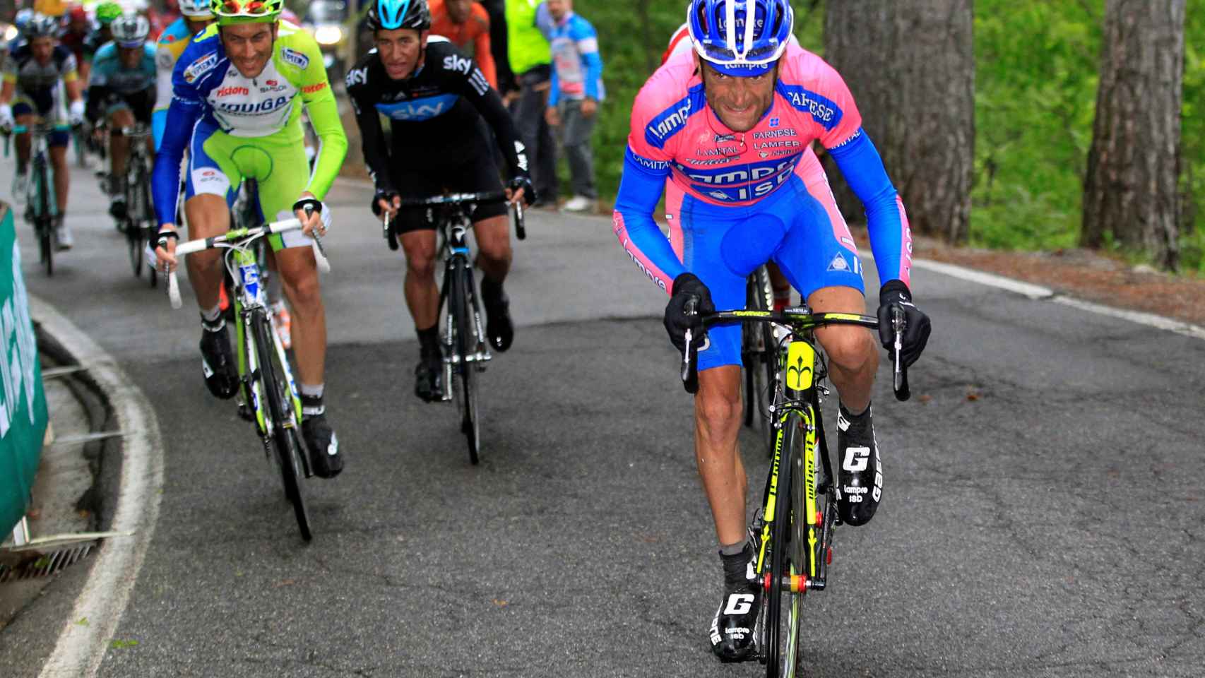 Scarponi, durante la etapa 15 del Giro 2012.