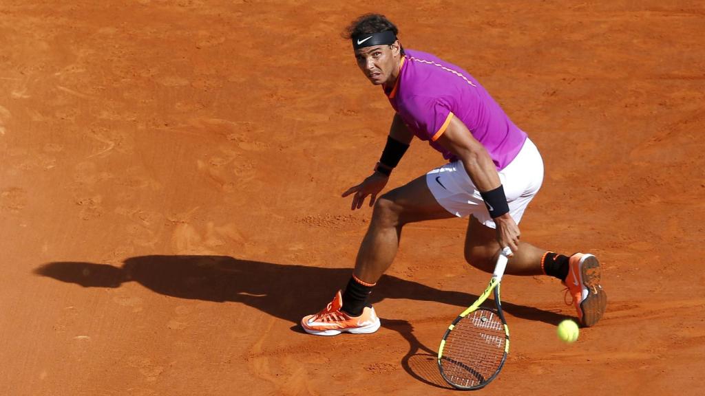 Nadal, en el partido ante Goffin en Montecarlo.