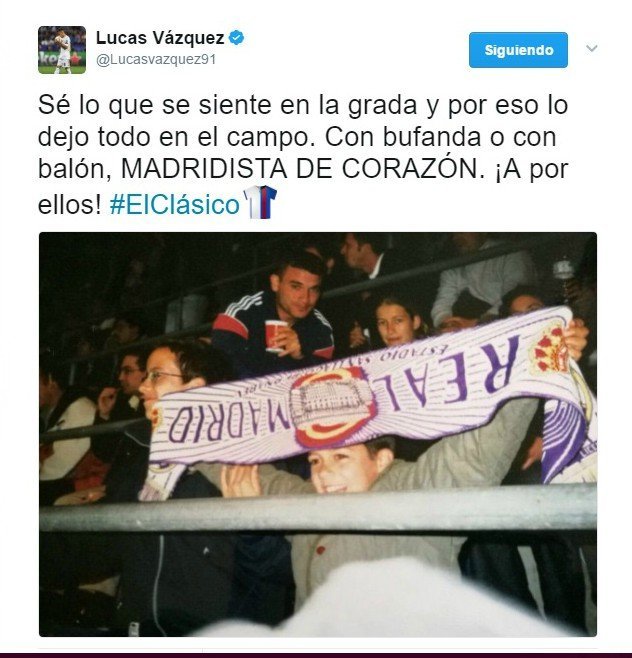 El mensaje más madridista de Lucas Vázquez