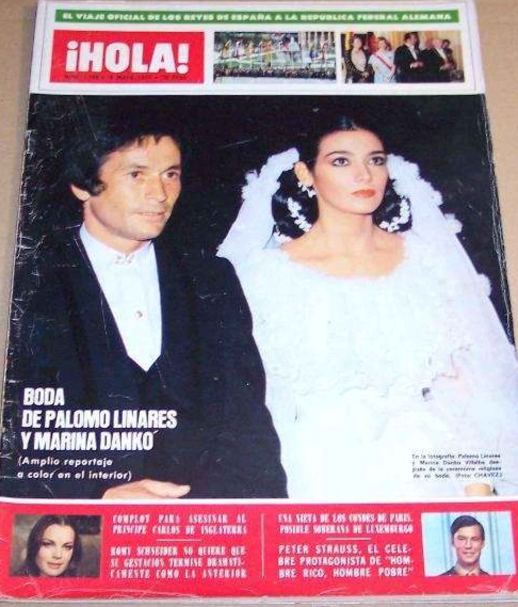 Portada de la revista Hola con la boda de Palomo Linares y Marina Danko.