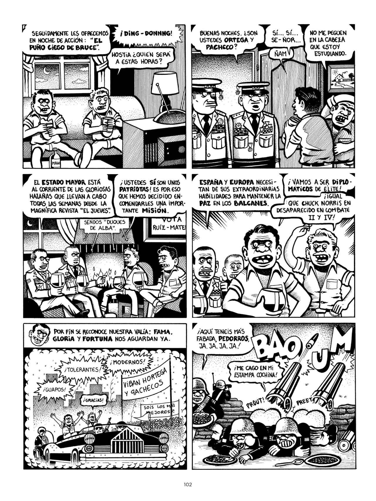 Una de las historietas de Ortega y Pacheco, de Pedro Vera.