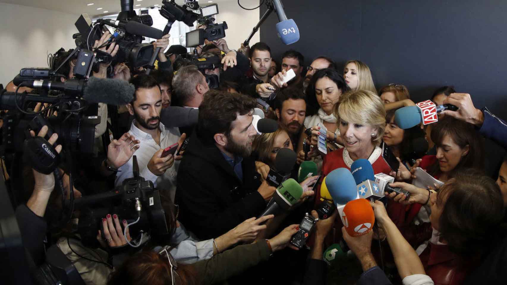 La exportavoz del PP en el Ayuntamiento de Madrid, Esperanza Aguirre.