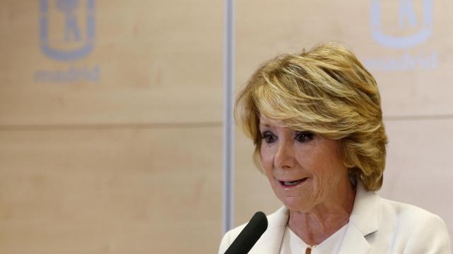 La exportavoz del PP en el Ayuntamiento de Madrid, Esperanza Aguirre.