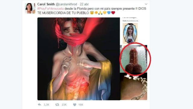 El tuit de Carol Smith que se ha convertido en viral en las últimas horas.