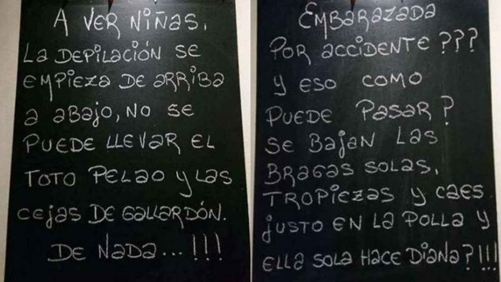 Algunos de los mensajes que se han escrito en la taberna Soiz Hiru de Bilbao.