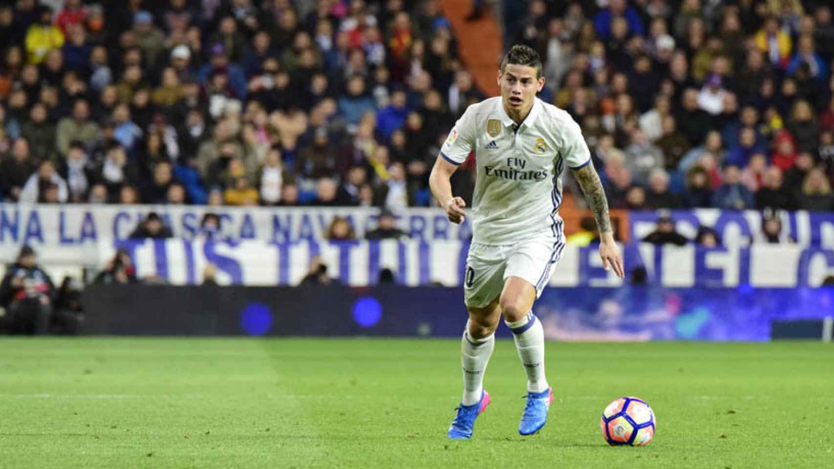James en el Real Madrid-Betis. Foto: Lucía Contreras/El Bernabéu