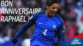 Francia felicita a Varane en su 24 cumpleaños