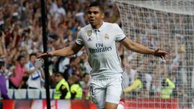 Casemiro celebra el gol