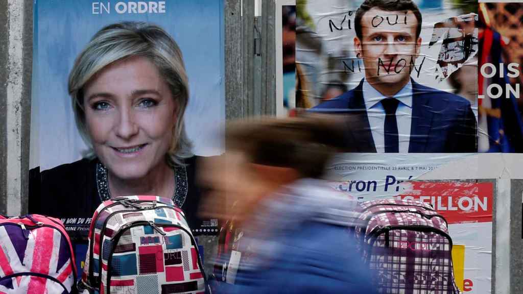 Le Pen y Macron, contendientes en la segunda vuelta de las presidenciales.
