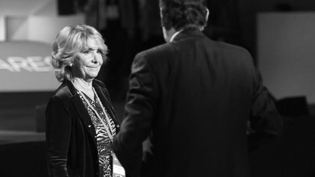 Esperanza Aguirre en un acto del PP junto a Mariano Rajoy.