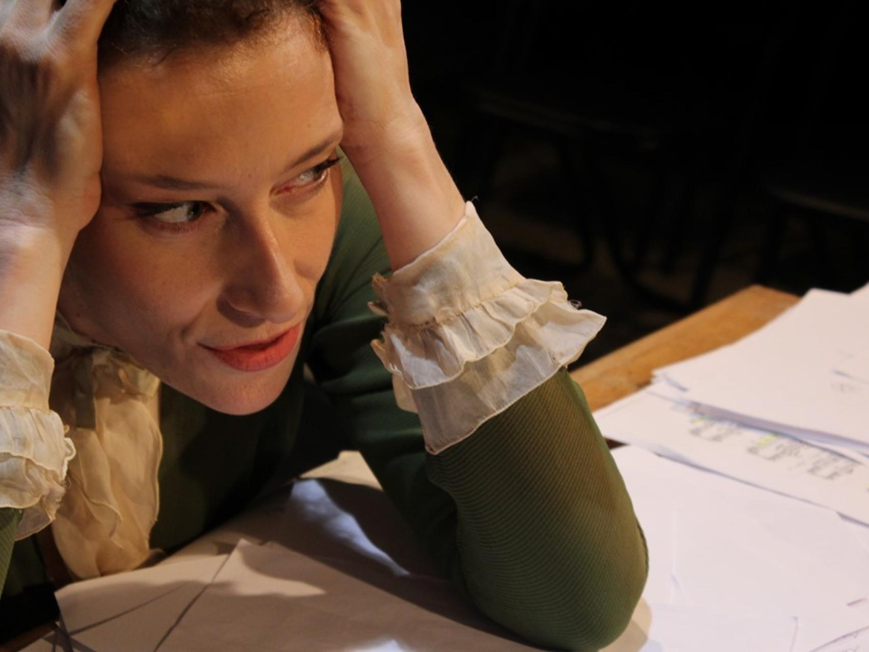 La actriz Clara Sanchís en Una habitación propia, en el Teatro Español a partir de mañana.