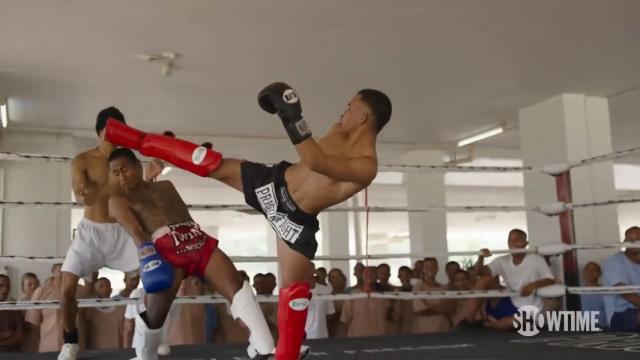 Uno de los entrenamientos del programa Prison Fight en una cárcel de Tailandia.