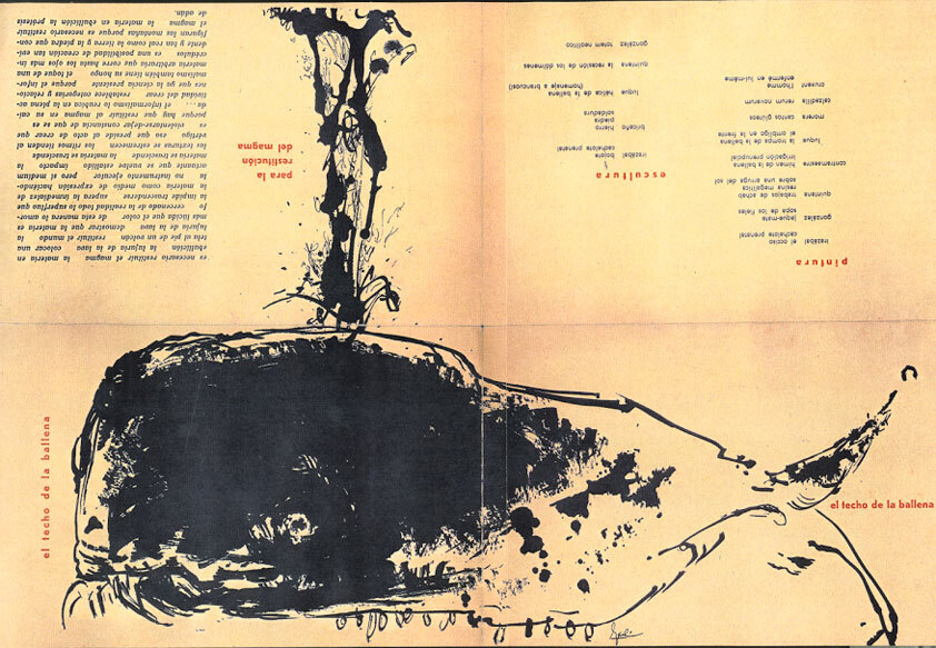 <em>Para la restitución del magma</em>, primer manifiesto del Techo de la Ballena con motivo de la exposición homónima de 1961. Foto: Proyecto Vereda de la Universidad de Los Andes