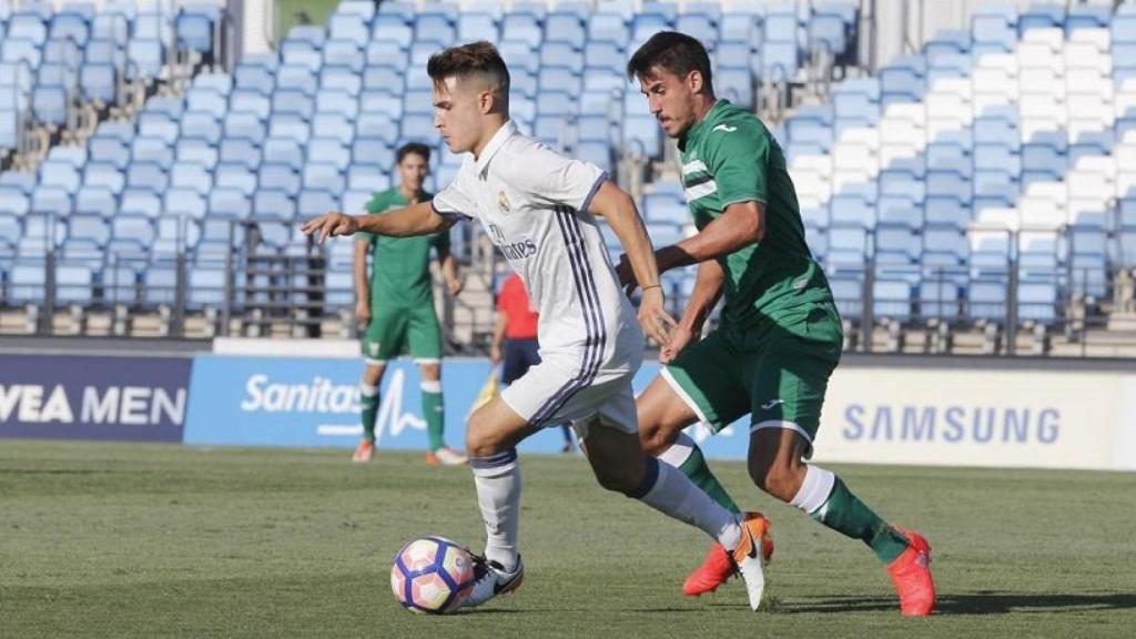 Seoane durante un partido con el Castilla