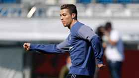 Cristiano Ronaldo en el entrenamiento
