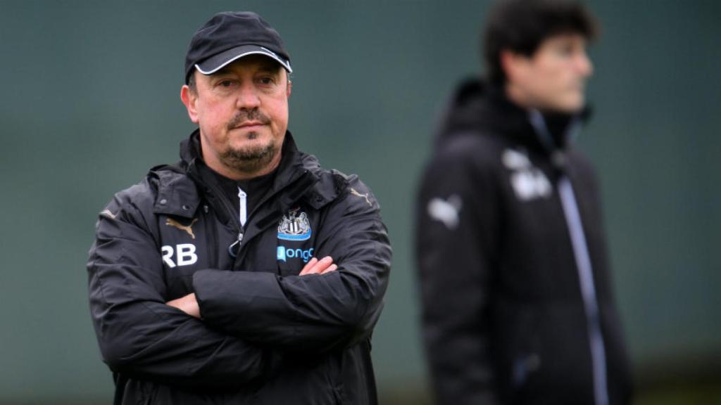 Benítez durante un entrenamiento. Foto: nufc.co.uk