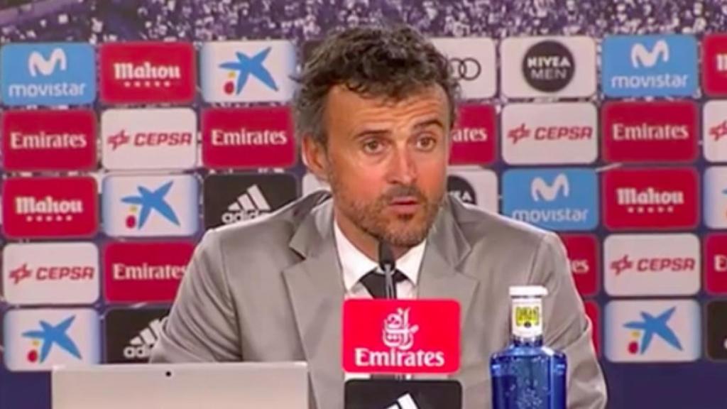 Luis Enrique en rueda de prensa. Foto: Facebook (fcbarcelona)