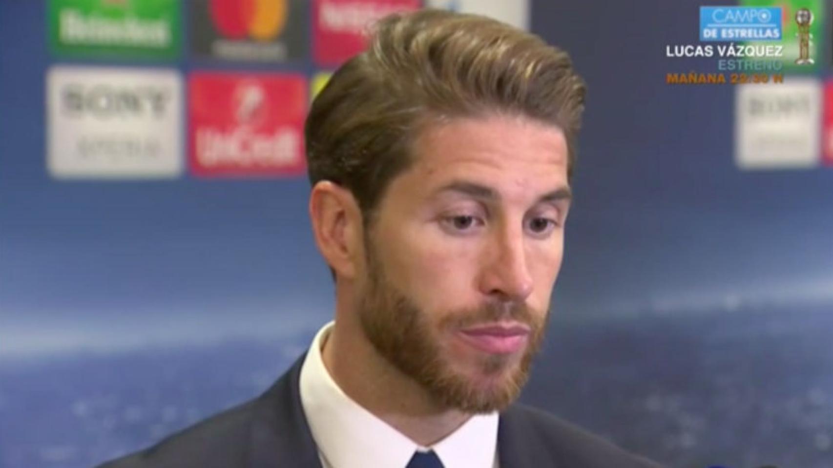 Sergio Ramos, en zona mixta