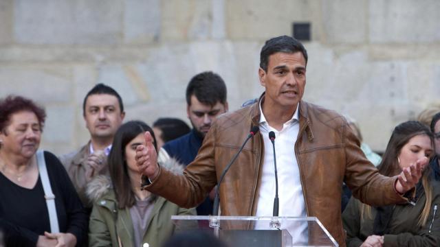 Pedro Sánchez, en un mitin este miércoles en Pontevedra.