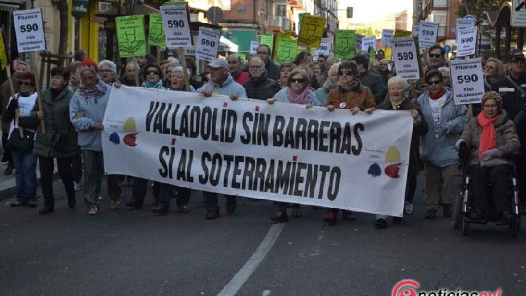 Imagen de archivo de una manifestación a favor del soterramiento
