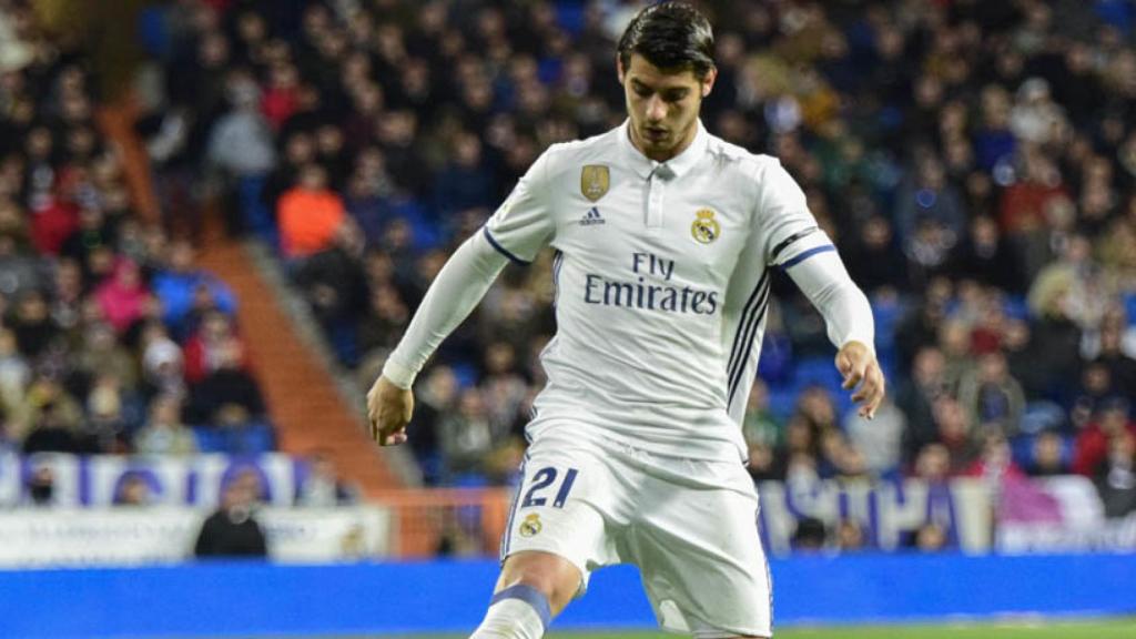 Morata en el Real Madrid-Betis. Foto: Lucía Contreras/El Bernabéu