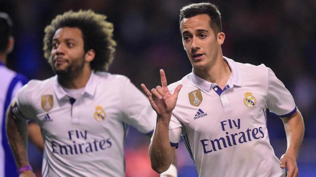 Lucas Vázquez y Marcelo en Riazor. Foto (@Lucasvazquez91)