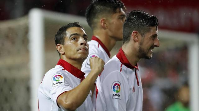 Ben Yedder celebra su gol contra el Celta.