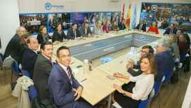 Cifuentes, en su reunión con los concejales del PP en Madrid.