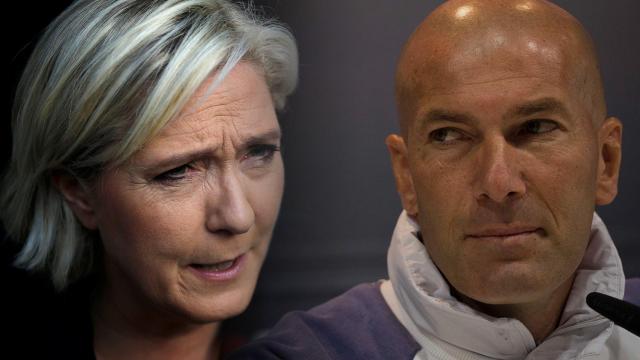 Zidane pide evitar a Le Pen y ella le contesta: Con lo que gana, no me extraña