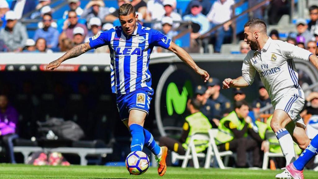 Theo en el Santiago Bernabéu.