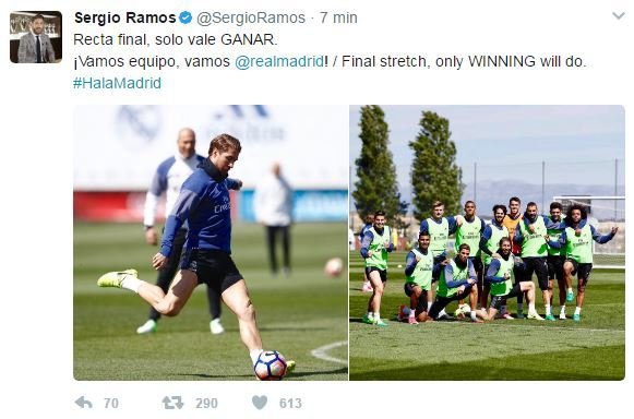 El último mensaje de Sergio Ramos antes de la siguiente final