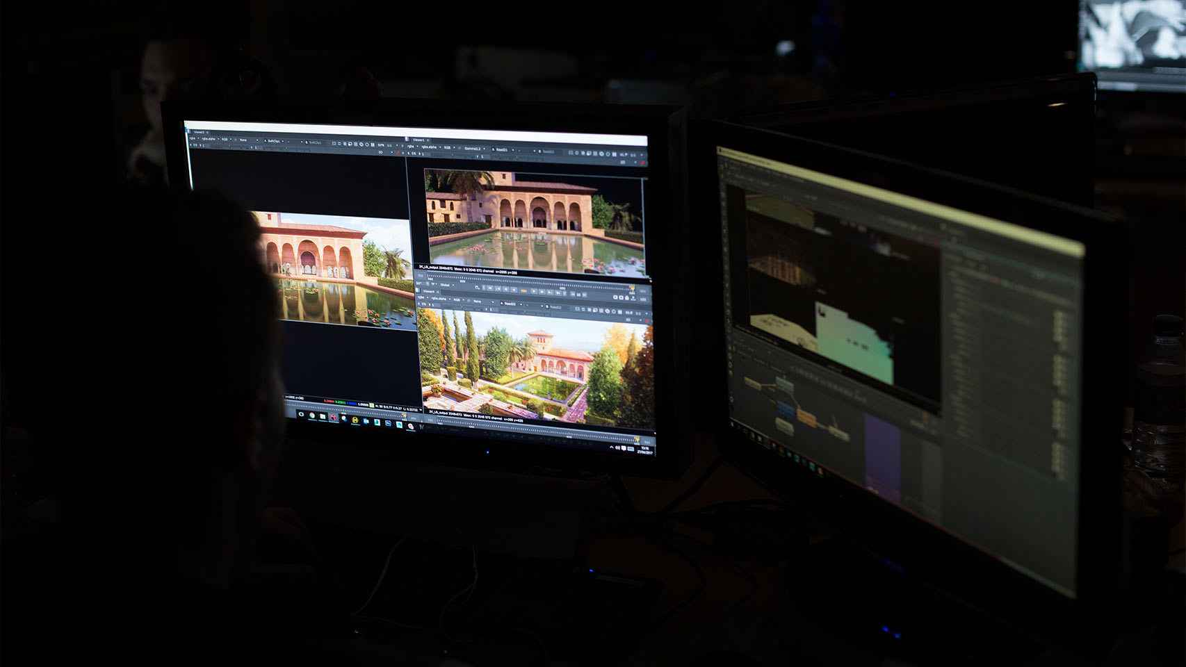 Diseños de localizaciones en uno de los ordenadores de Lightbox Animation Studios.