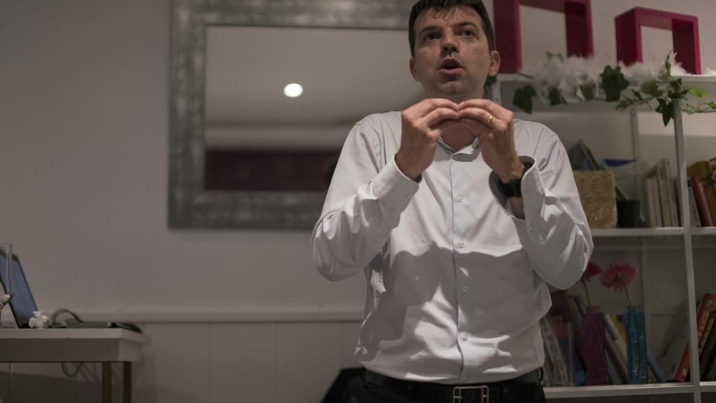 Ugo López, durante la reunión del comité.