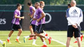 Zidane en un entrenamiento