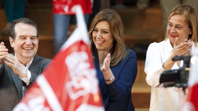 Susana Díaz, durante su acto de este sábado en Pontevedra.