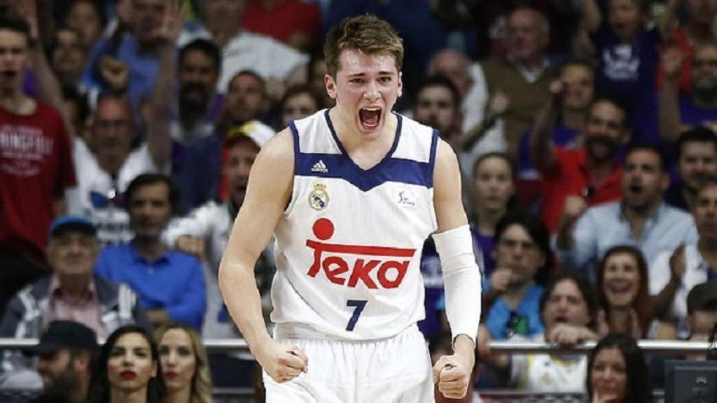 Doncic celebra una victoria. // Foto: ACB Photo