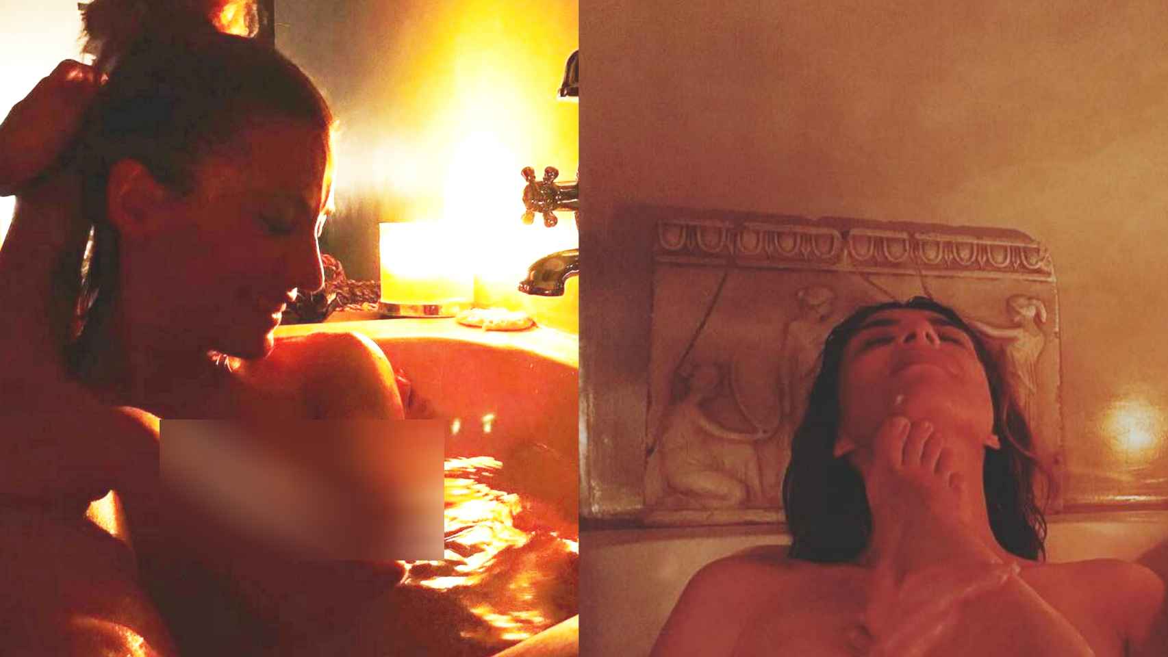 Nagore Robles y Sandra Barneda, disfrutando de un baño